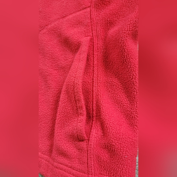Merona Womens Full Zip Front Fleece Jacket Classic Red Hand Pockets Size large - Picture 5 of 7